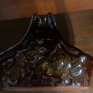 Redware basket by Ned Foltz dated 2001